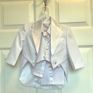 White Tuxedo for Baptism/Wedding/Ball/Runway
